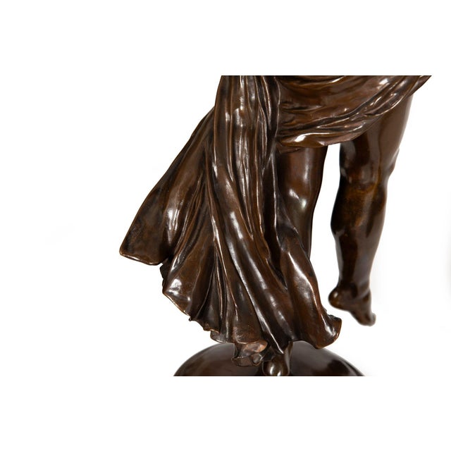 French Bronze Sculpture “La Danse” by Eugene Delaplanche For Sale - Image 12 of 18