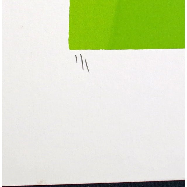 1970s 1977 Kristen Gipson Untitled Original Monotype Art Print Abstract Unframed 23x35 For Sale - Image 5 of 5