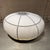 Vintage Modern White Moroccan Fabric Pouf Geometric Medallion For Sale In San Diego - Image 6 of 9