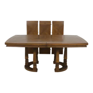 Rom Weber Oak Dining Room Table W. 3 Leaves