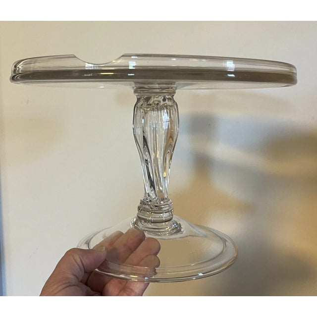 Antique 18th Century English George III Blown Glass Tazza Plateau or Syllabub Cake Stand For Sale - Image 10 of 15