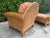 Wood Vintage Henry Link Wicker Lounge Chair & Ottoman For Sale - Image 7 of 15