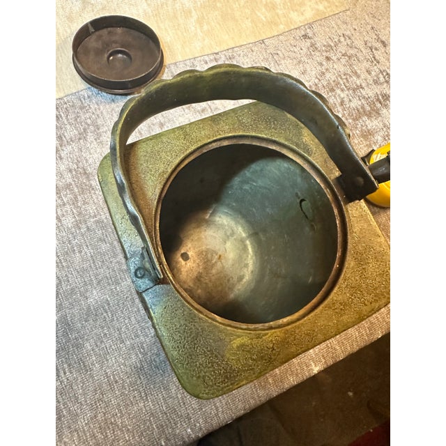 Brown Vintage Raised Detail Metal Tea/Coffee Pot For Sale - Image 8 of 12