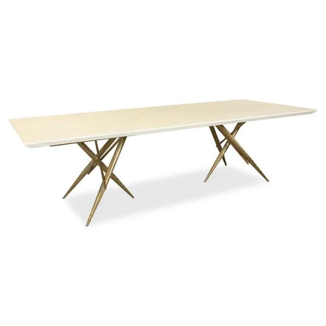 Ohlinda Dining Table in Cream and Gold MDF from Bretz For Sale - Image 11 of 11