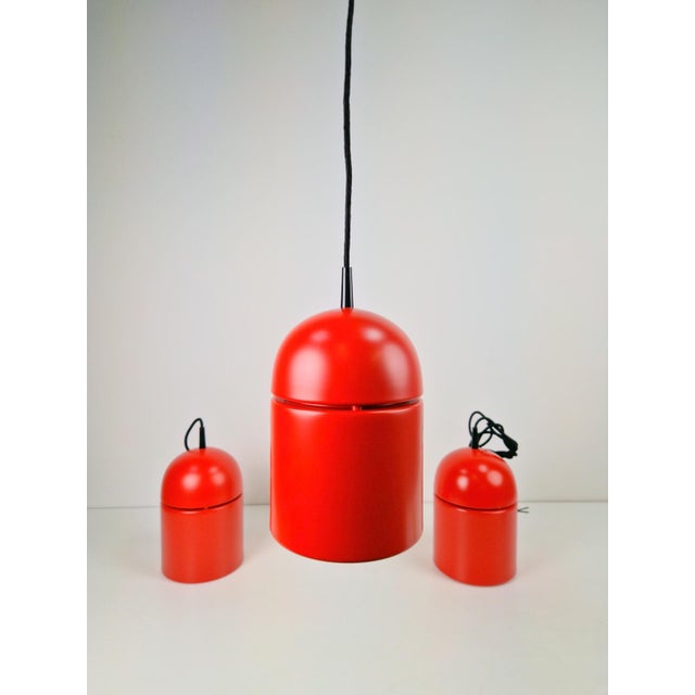 Vintage Uni Pendant Lamps by Vagn Dyring for Nordisk Solar, 1970s, Set of 3 For Sale - Image 14 of 14