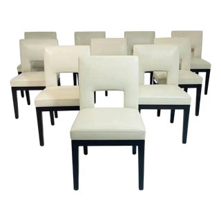 Set of 10 Christian Liaigre “Velin” Solid Oak Dining Chairs for Holly Hunt, Usa For Sale