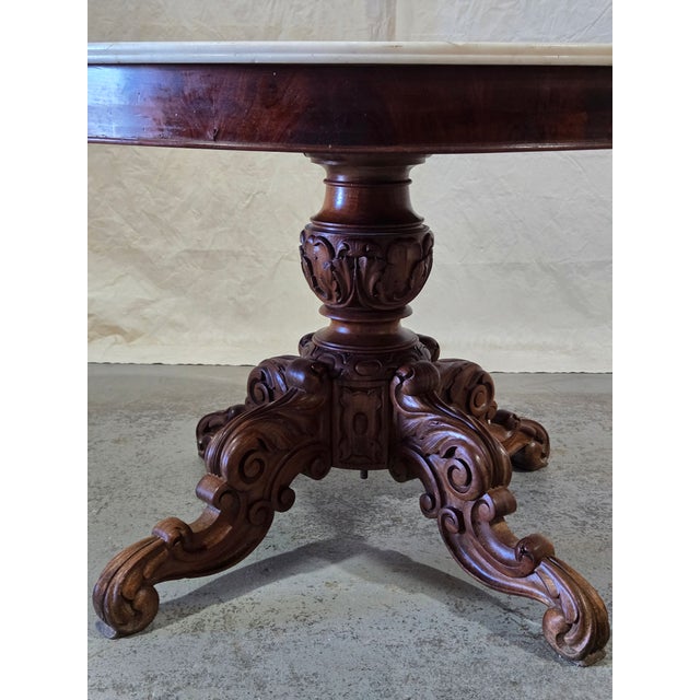 Late 19th Century Rococo Revival Marble-Top Center Table For Sale - Image 14 of 14