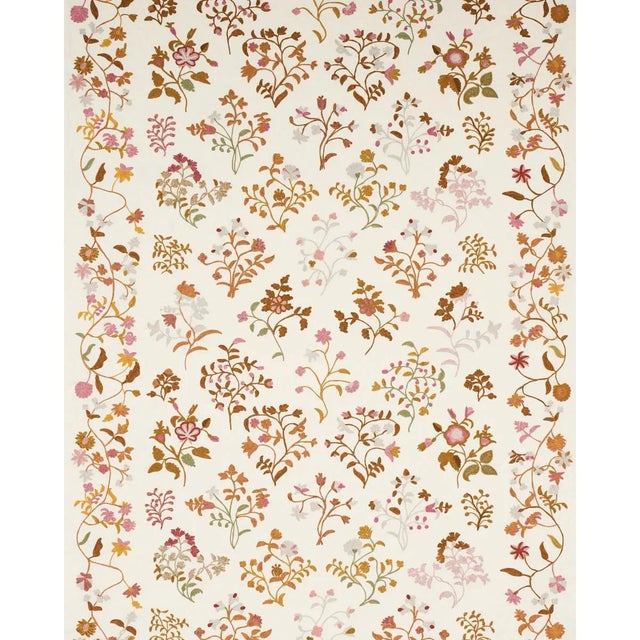 Inspired by an embroidered bedspread in Willamsburg’s Raleigh Tavern, this large-scale crewel features delicate floral...