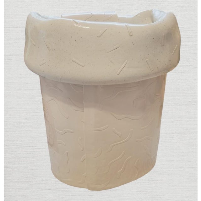 Sculpture Materials Vintage Aztec Demery 1988 Plaster Folded Shopping Bag Sculpture Room Decor Art For Sale - Image 7 of 10