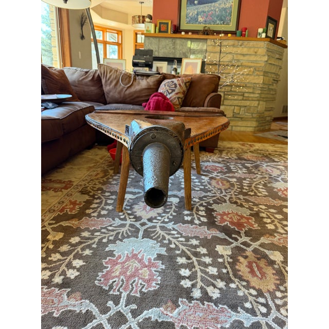1990s Custom Antique Bellow Coffee Table For Sale - Image 5 of 13