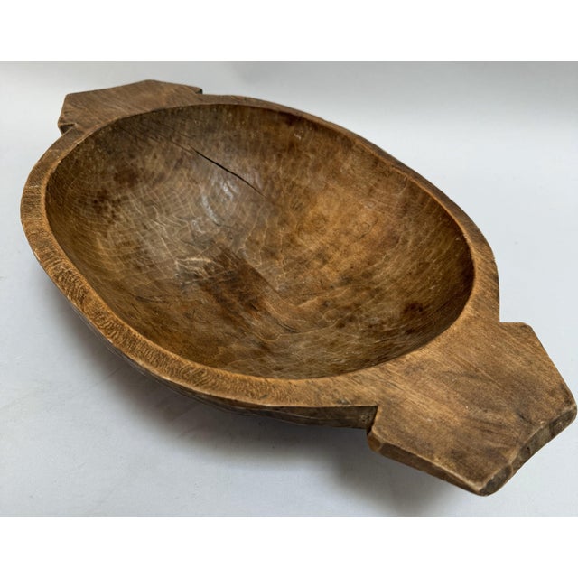 19th Century 19th Century Hand-Carved Italian Chestnut Bowl For Sale - Image 5 of 8