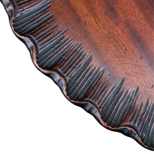 Brown 18th Century English Georgian Pie-Crust Tilt-Top Table For Sale - Image 8 of 18