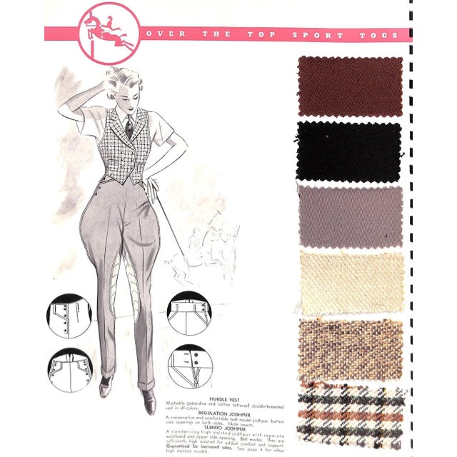 Over the Top Sport Togs 1939 Apparel Arts Equestrian Catalog For Sale - Image 10 of 12