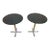 Vintage Round Granite Top Bistro Side Tables - Pair For Sale