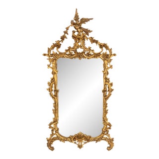 Baroque Style Gilt Composite Framed Mirror For Sale