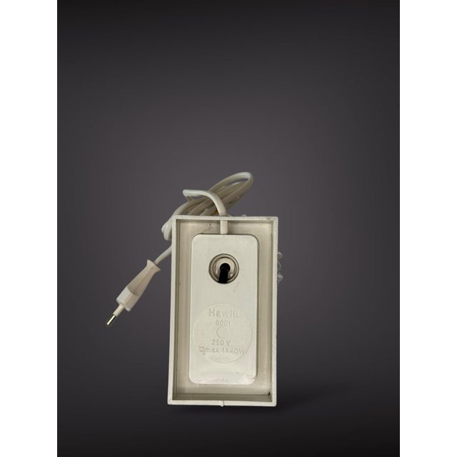 Red Vintage Table Lamp with Textured Glass Shade from Hawill, 1960s-1970s For Sale - Image 8 of 12