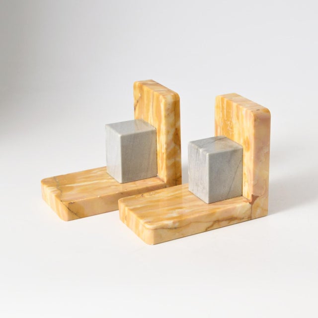 1940s Art Deco Marble Bookends, 1930s, Set of 2 For Sale - Image 5 of 10