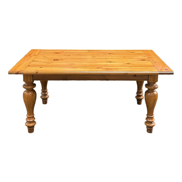 Broyhill Rustic Pine “Yorkshire Market” Farm Dining Table For Sale