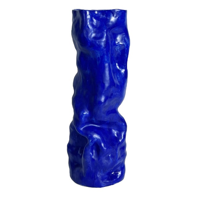 Every Day Blue Collection Wavy Vase 01 by Anna Demidova For Sale