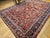 Antique Persian Mahal Sultanabad Rug, Hand-Knotted Wool, Geometric Pattern, 9x13, Red & Navy For Sale - Image 11 of 18