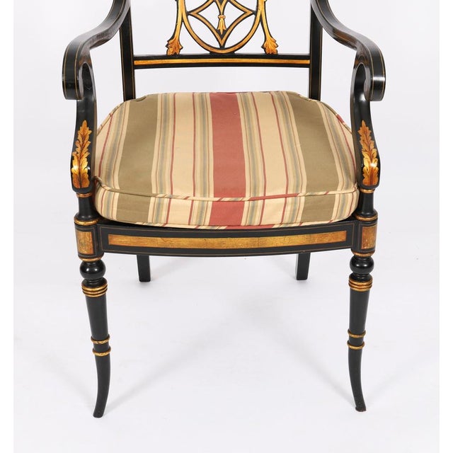 Wood Antique English Revival Pierced Splat Back Dining Chairs, 1900s, Set of 10 For Sale - Image 7 of 16