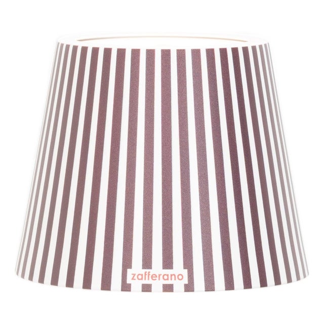 Poldina Metal Graphic Shade - Brown Stripes For Sale