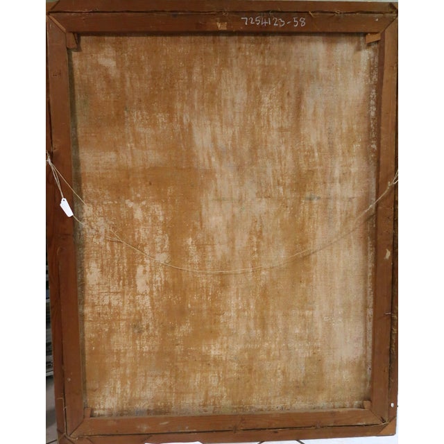 Early 20th Century Huge Standing Nude Signed Oil Painting For Sale In Miami - Image 6 of 7