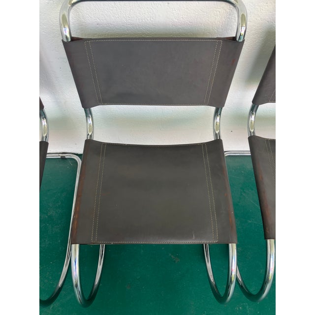 Set of Iconic Mr10 Chairs, Originally Designed by Mies Van Der Rohe , Set of 4 For Sale - Image 12 of 18
