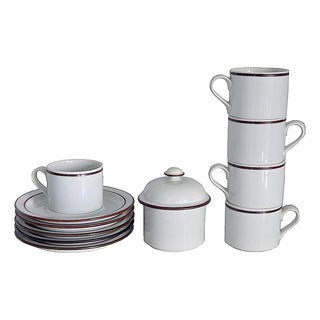 Vintage Dansk Bistro Christianshavn Brown Coffee Set, 12 Pieces For Sale
