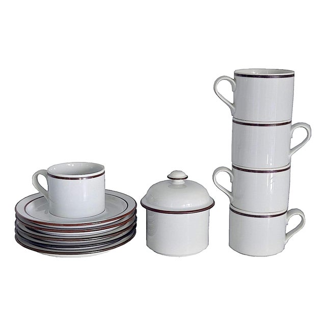 Vintage Dansk Bistro Christianshavn Brown Coffee Set, 12 Pieces For Sale
