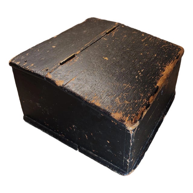 Antique Primitive Slant Front Writing Box For Sale