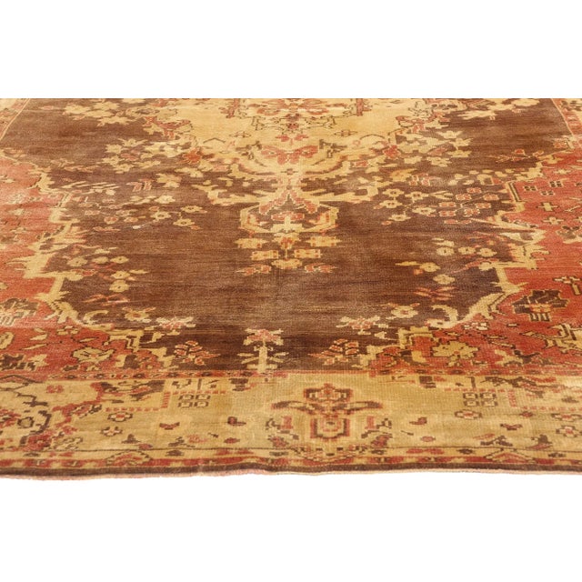 Vintage Turkish Oushak Rug - 07'00 X 10'01 For Sale - Image 4 of 10