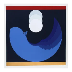 Evolution Series, Blue, Thomas W. Benton Screen Print