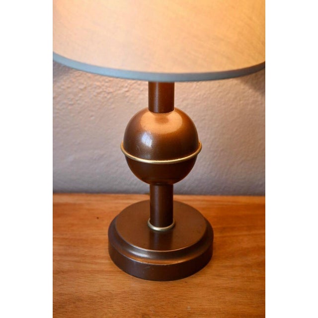 Art Deco Bohemian Style Gilt Brass Table Lamp, France, 1940s For Sale - Image 4 of 11