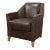 Eclectic Modern Leather Armchair For Sale