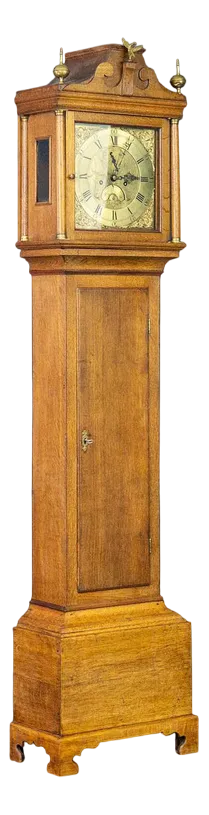 English Oak Grandfather Clock