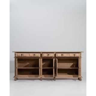 Oak Brutalist Buffet, France, Circa 1970 For Sale