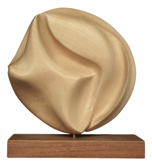 Carved Applewood Abstract Sculpture, 1980s