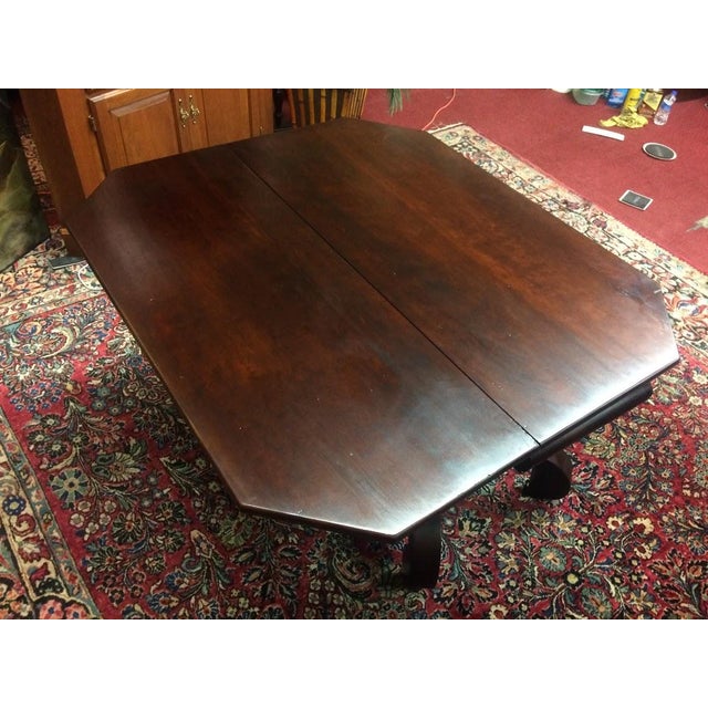 Brown Antique Empire Games Table, Mahogany For Sale - Image 8 of 9