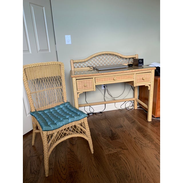 Henry Link Wicker Desk & Chair, 2 Pieces Chairish
