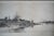 Late 19th Century Antique 19th Century Coastal Fishing Village Tugboat Sailboat Etching 29" For Sale - Image 5 of 11