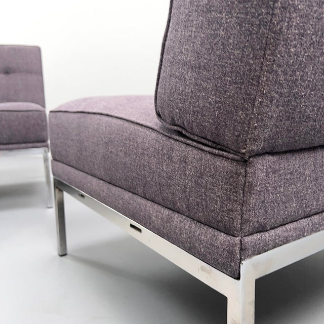 Minimalist Constanze Armchairs with Aubergine Wool Upholstery by Johannes Spalt for Wittmann, Vienna, Austria, 1960s, Set of 2 For Sale - Image 11 of 15