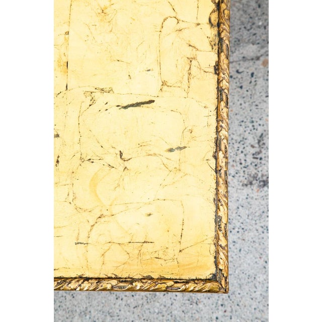 Mid Century Modern Side Table End Rectangular Hollywood Regency Gold 1970s 70s For Sale - Image 11 of 12