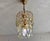 1970s 1970s French Style Hand-Painted Soft Green Crystal Waterfall Brass Chandelier For Sale - Image 5 of 9