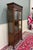 Antique English Jacobean Bookcase Cabinet Double Door Glass Drawers Oak c.1930s For Sale - Image 4 of 18