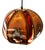 Slice / Flame Cut Copper Pendant Lamp by Svend Aage Holm Sørensen, Denmark, 1960s For Sale