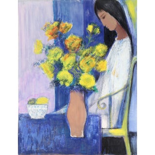 Jose Canes (Dore) Girl in the Blue Room For Sale