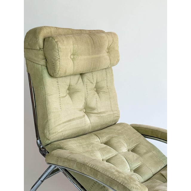 Metal Vintage Recliner with Tubular Steel Frame, 1970s For Sale - Image 7 of 12