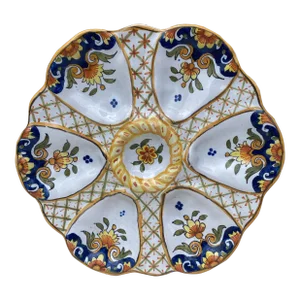 19th Century French Faience Oyster Plate Desvres
