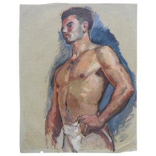 Robert Whitmore Oil Painting Titled Male Portrait For Sale